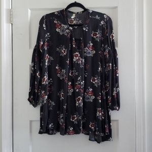 Free people flowy boho floral blouse